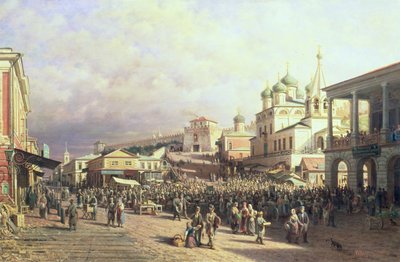 Market in Nishny, Novgorod, 1872 by Piotr Petrovitch Weretshchagin